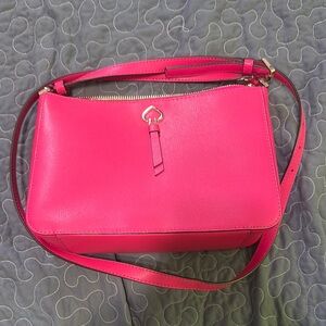 Kate Spade Pink Crossbody Bag with Silver Hardware